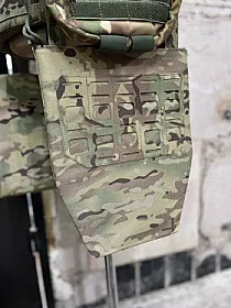Протиосколковий фартух-напашник із балістичним пакетом 1 клас захисту розмір L мультикам