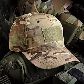 Кепка тактична камуфляж мультікам з липучкою під шеврон