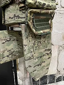 Протиосколковий фартух-напашник із балістичним пакетом 2 клас захисту розмір XL 410х270 мультикам