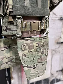 Протиосколковий фартух-напашник із балістичним пакетом 2 клас захисту розмір S 270х215 мультикам
