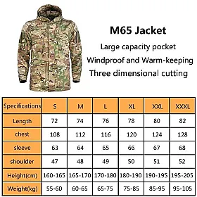 M65 Military Rip-Stop Мілітарі Ріп-Стоп тактична куртка ЗСУ демісезонна водонепроникна мультикам для військових.