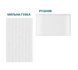 Тактичний сухий душ для військових PLUS+, рушник 50х80см, губка-рукавица 15х22 см, одноразовый набір.