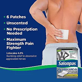 Hisamitsu Salonpas Lidocaine 4%  Японія 10х14см Пластир від болю з лідокаїном 4%, 8-годинної дії 1 пластинка.
